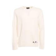 Edward Pullover - Ecru A.p.c. , Beige , Heren