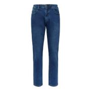 Blauwe Denim 5 Zakken Boggi Milano , Blue , Heren