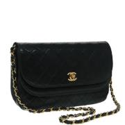 Pre-owned Leather chanel-bags Chanel Vintage , Black , Dames