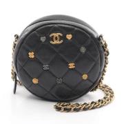 Pre-owned Leather chanel-bags Chanel Vintage , Black , Dames