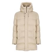 Beige Donsjas met capuchon Herno , Beige , Heren