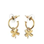 Pre-owned Fabric earrings Chanel Vintage , Yellow , Dames