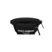 Logo Print Heuptas Zwart Dolce & Gabbana , Black , Heren