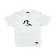 Meeuwprint Multi-pocket T-shirt Bianca Evisu , White , Heren