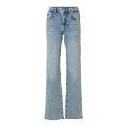 Rauw Gesneden Serenade Broek 7 For All Mankind , Blue , Dames