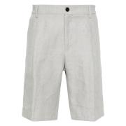 Casual Linnen Shorts in Grijs Eleventy , Gray , Heren