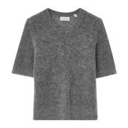 Zachte Alpaca Gebreide Top dagmar , Gray , Dames