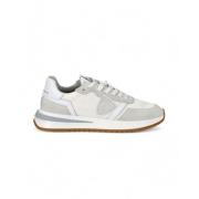 Damesneakers van leer en nylon Philippe Model , Beige , Dames