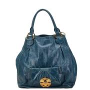 Pre-owned Leather handbags Miu Miu Pre-owned , Blue , Dames