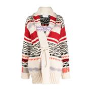 Gebreid Patroon Cardigan Giada Benincasa , Beige , Dames