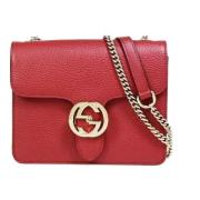 Pre-owned Leather gucci-bags Gucci Vintage , Red , Dames