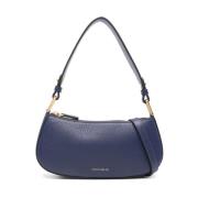 Navy Blauw Leren Schoudertas Coccinelle , Blue , Dames