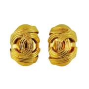 Pre-owned Fabric chanel-jewelry Chanel Vintage , Yellow , Dames