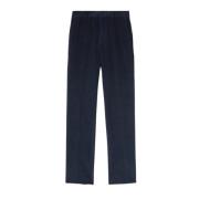 Blauwe Corduroy Straight Leg Broek Loro Piana , Blue , Heren