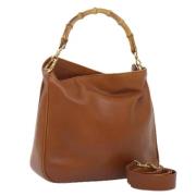 Pre-owned Leather gucci-bags Gucci Vintage , Brown , Dames