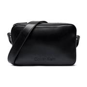 Geëtst Logo Camera Tas voor Vrouwen Calvin Klein , Black , Dames