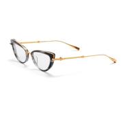 Retro-geïnspireerde cat-eye bril in zwart/goud Valentino , Black , Dam...