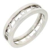 Pre-owned Metal rings Bvlgari Vintage , White , Dames