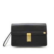 Pre-owned Leather clutches Dunhill Pre-owned , Black , Dames