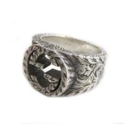 Pre-owned Metal rings Gucci Vintage , Gray , Dames