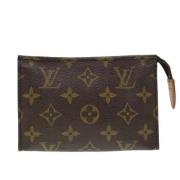 Pre-owned Canvas clutches Louis Vuitton Vintage , Brown , Dames