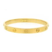 Pre-owned Metal bracelets Cartier Vintage , Yellow , Dames