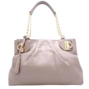 Pre-owned Leather handbags Salvatore Ferragamo Pre-owned , Gray , Dame...