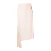 Roze Zijde Viscose Rok Jil Sander , Pink , Dames