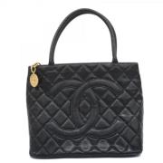 Pre-owned Leather chanel-bags Chanel Vintage , Black , Dames