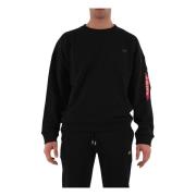 Essentials Sweatshirt Alpha Industries , Black , Heren