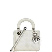 Pre-owned Leather dior-bags Dior Vintage , White , Dames