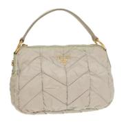 Pre-owned Nylon handbags Prada Vintage , Beige , Dames