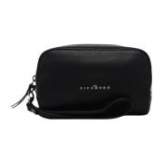 Zwarte Pochette met ritssluiting en voorlogo John Richmond , Black , D...