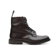 Bruine Leren Enkellaarzen Model 5635 Tricker's , Brown , Heren