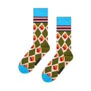 Argyle Eekhoorn Patroon Sokken Happy Socks , Multicolor , Heren