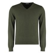 Geribbelde Cashmere Blend Pullover Trui Malo , Green , Heren