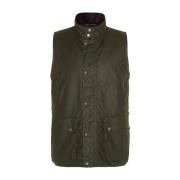 Gewaxt Gilet Archief Olijf-S Barbour , Green , Heren