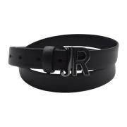 Zwart Logo Gesp Riem John Richmond , Black , Dames