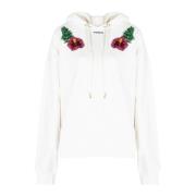 Hoodie met pailletten Pinko , White , Dames