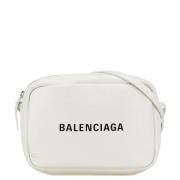 Pre-owned Leather crossbody-bags Balenciaga Vintage , White , Dames