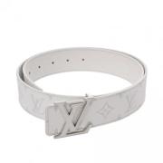 Pre-owned Canvas Belt Louis Vuitton Vintage , White , Heren