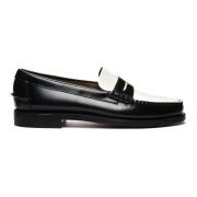 Met de hand gemaakt leren mocassin klassieke stijl Sebago , Black , He...