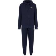 Blauw Hooded Trainingspak Set Jogger Broek Emporio Armani EA7 , Blue ,...