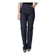 Donkerblauwe High Waist Denim Jeans Dolce & Gabbana , Blue , Dames