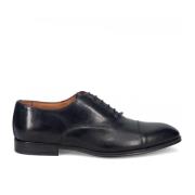 Zwarte Leren Brogues Schoenen Sangiorgio , Black , Heren