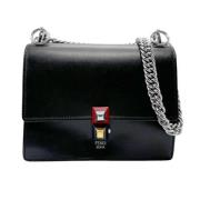 Pre-owned Leather shoulder-bags Fendi Vintage , Black , Dames