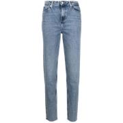 Blauwe Skinny Jeans Gramercy Tapered Stijl Tommy Hilfiger , Blue , Dam...