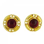 Pre-owned Metal earrings Chanel Vintage , Yellow , Dames