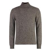 Heather Cashmere Turtleneck Sweater Malo , Gray , Heren