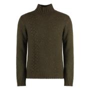 Heather Cashmere Turtleneck Sweater Malo , Green , Heren